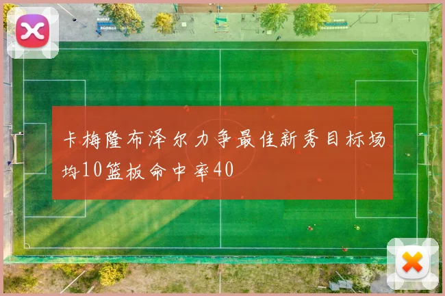 卡梅隆布泽尔力争最佳新秀目标场均10篮板命中率40